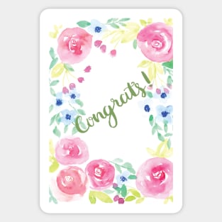 Congrats Watercolor Card | Greeting cards Sticker